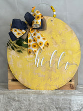 Load image into Gallery viewer, Everyday Door Hanger – Sunflower “Hello” (20")