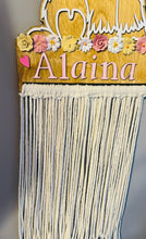 Load image into Gallery viewer, Personalized Highland Cow Bow Holder | Custom Girls Room Décor
