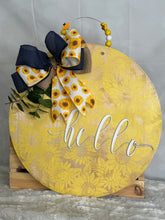 Load image into Gallery viewer, Everyday Door Hanger – Sunflower “Hello” (20")