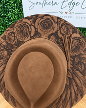 Load image into Gallery viewer, Wings and Roses Wide Brimmed Hat
