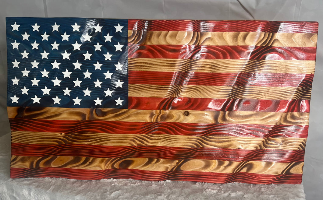 13 X 24 Wavy American Flag