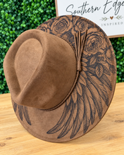 Load image into Gallery viewer, Wings and Roses Wide Brimmed Hat
