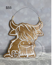 Load image into Gallery viewer, Baby Highland Cow Door Hanger
